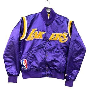 vintage lakers basketball starter jacket size medium